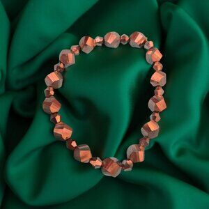 Silver beaded Bracelet ~ 7.5 inches